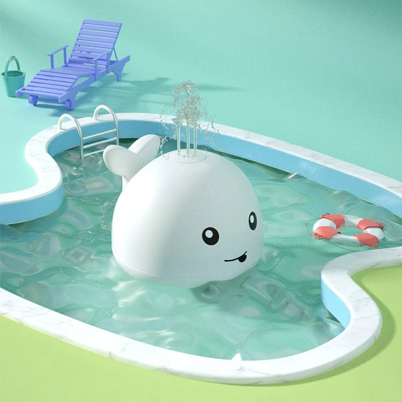 Ballena luminosa de baño con luz LED activada