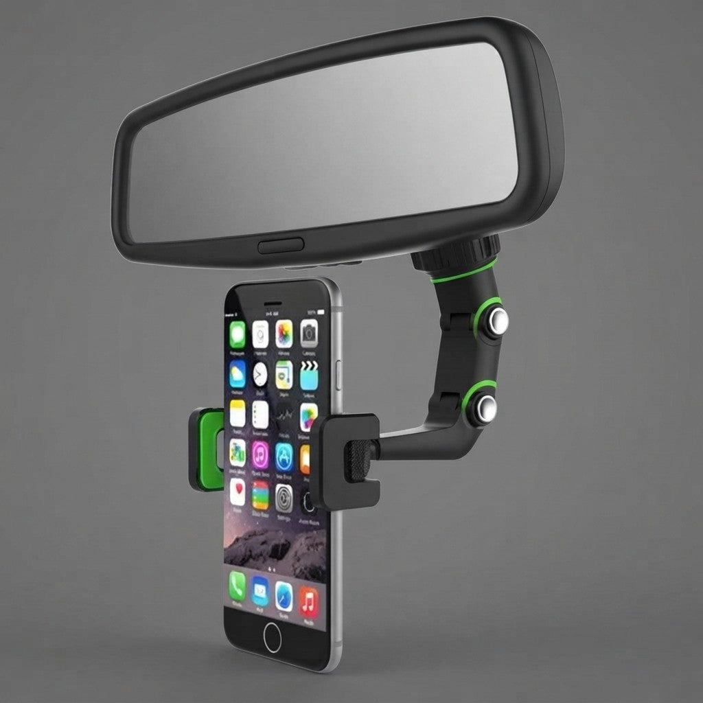 Soporte de telefono para espejo retrovisor de coche