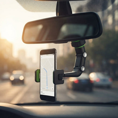 Soporte de telefono para espejo retrovisor de coche